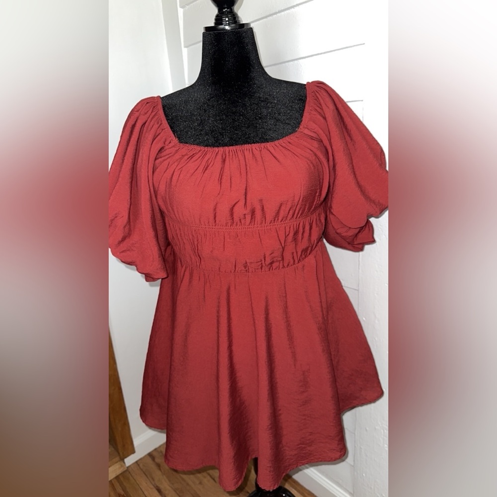 ✨ Altar’d State Puff Sleeve Babydoll Dress - Size Large ✨